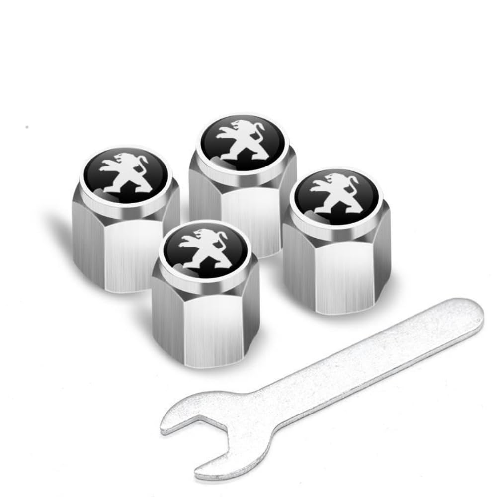4Pcs Auto Legierung Reifenventil Ventilkappen, für Peugeot 107 108 206 207 207 CC 208 307 307 CC 308 308 CC 406 407 Luftabdeckungen Staubkappen Rostschutz stabilen Car Reifen Zubehör,A 4Pcs Auto Legierung Reifenventil Ventilkappen, für Peugeot 107 108 206 207 207 CC 208 307 307 CC 308 308 CC 406 407 Luftabdeckungen Staubkappen Rostschutz stabilen Car Reifen Zubehör,A von EQLIFD