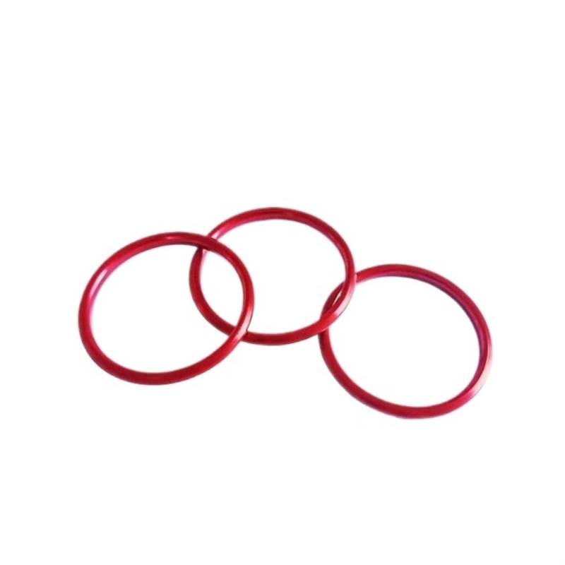 EQPWZG Auto-Klimaanlage AC Vent Outlet Ring Trim, for Mazda MX-5 MX5, for Mazda 2 CX-3 CX3 RF ND Autozubehör AC-Steckdosenabdeckung(Inner ring Red) von EQPWZG