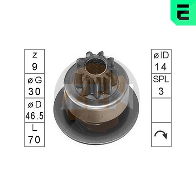 Era Freilaufgetriebe, Starter [Hersteller-Nr. ZN0713] für Fiat von ERA