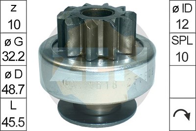 Era Freilaufgetriebe, Starter [Hersteller-Nr. ZN1618] für Renault von ERA