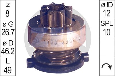 Era Freilaufgetriebe, Starter [Hersteller-Nr. ZN1708] für Nissan von ERA
