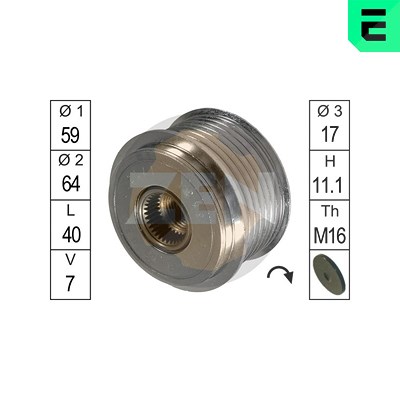Era Generatorfreilauf [Hersteller-Nr. ZN5431] für Nissan, Opel, Renault, Vauxhall von ERA