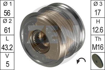 Era Generatorfreilauf [Hersteller-Nr. ZN5505] für Audi, VW von ERA