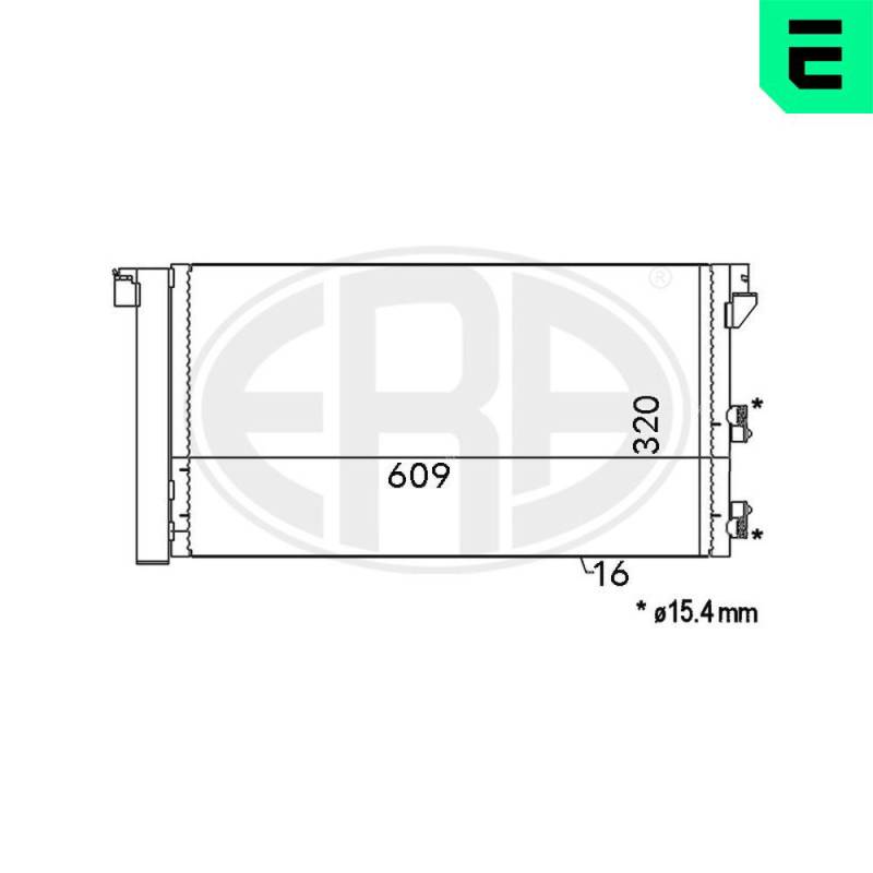 Kondensator, Klimaanlage ERA 667001 von ERA