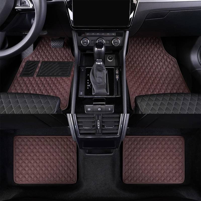 Autofußmatten für Mercedes B Class B180 B200 B260 2009-2011, Allwetter rutschfeste Auto Fußmatte, Universell für Alle Jahreszeiten, C/Brown von ERBRA