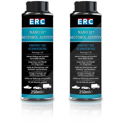 Erc 2x 250 ml NANO 10-9 Motoröl Additiv [Hersteller-Nr. 2150D025C4] von ERC