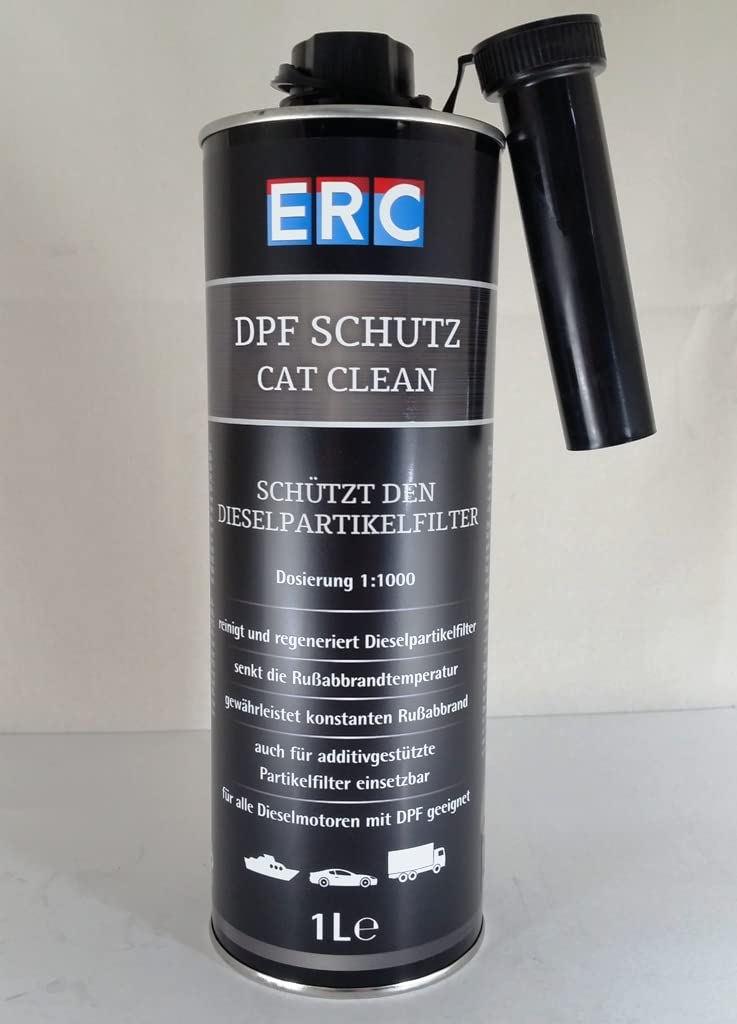 ERC CatClean Dieselmotoren Reinigung Regeneration Diesel Partikelfilter DPF Additiv / 1-Liter-Flasche von ERC