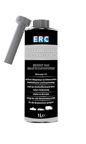 ERC Systemreiniger Benzinmotoren 1 Liter Dose, Reinigung der Einspritzdüsen, Ventile und des Kraftstoffsystems von ERC