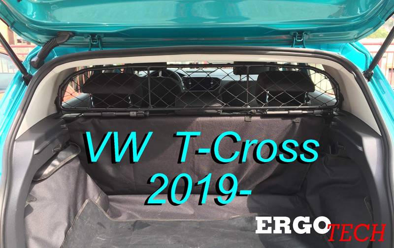 ERGOTECH Trennnetz Trenngitter kompatibel mit Volkswagen T-Cross, RDA65-HXXS16, für Hunde und Gepäck von ERGOTECH