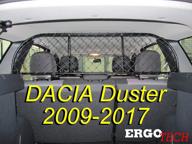 ERGOTECH Trennnetz Trenngitter Dacia Duster RDA65-M8 KDA002, für Hunde und Gepäck. Sicher, komfortabel für Ihren Hund, garantiert! von ERGOTECH