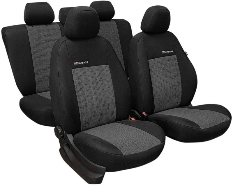 ERJOT AKR-EXC Exclusive Komplett Set maßgefertigte modellspezifische Sitzbezüge kompatibel mit Audi A4 B6 Autositzbezüge Velour von ERJOT