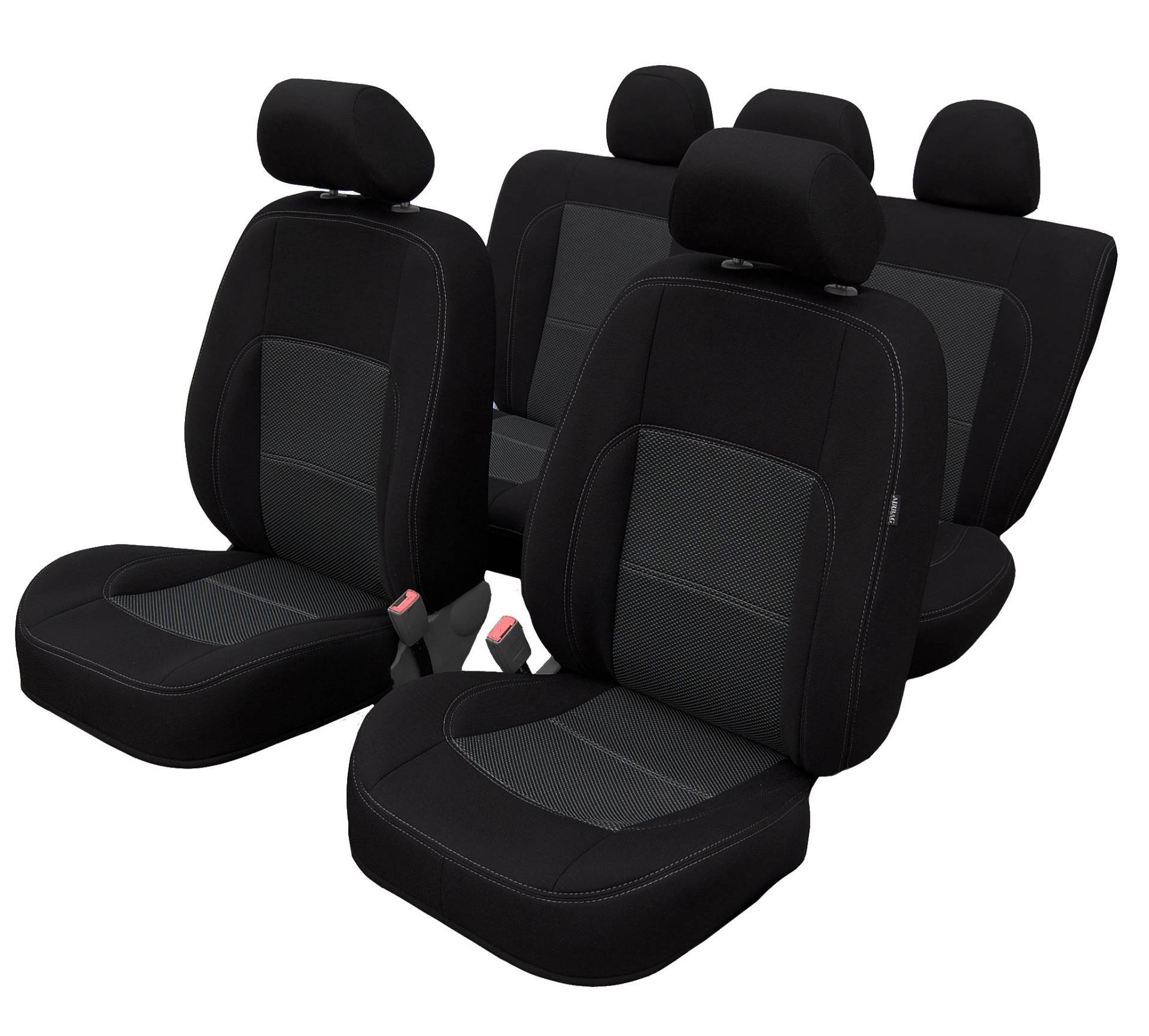 ERJOT Autositzbezüge Erjot2010 maßgefertigte kompatibel mit FIAT Tipo II modellspezifische Sitzbezüge Schwarz Komplett Set von ERJOT