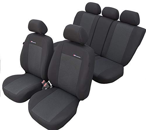 ERJOT DCT-EXC Exclusive Komplett Set maßgefertigte modellspezifische Sitzbezüge kompatibel mit OPEL Corsa D Autositzbezüge Velour von ERJOT