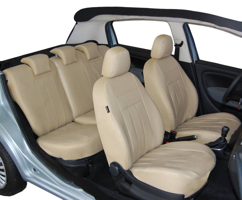 ERJOT Maßgefertigte Kunstleder Sitzbezüge kompatibel mit BMW E84 Schonbezüge Autositzbezüge in Beige von ERJOT