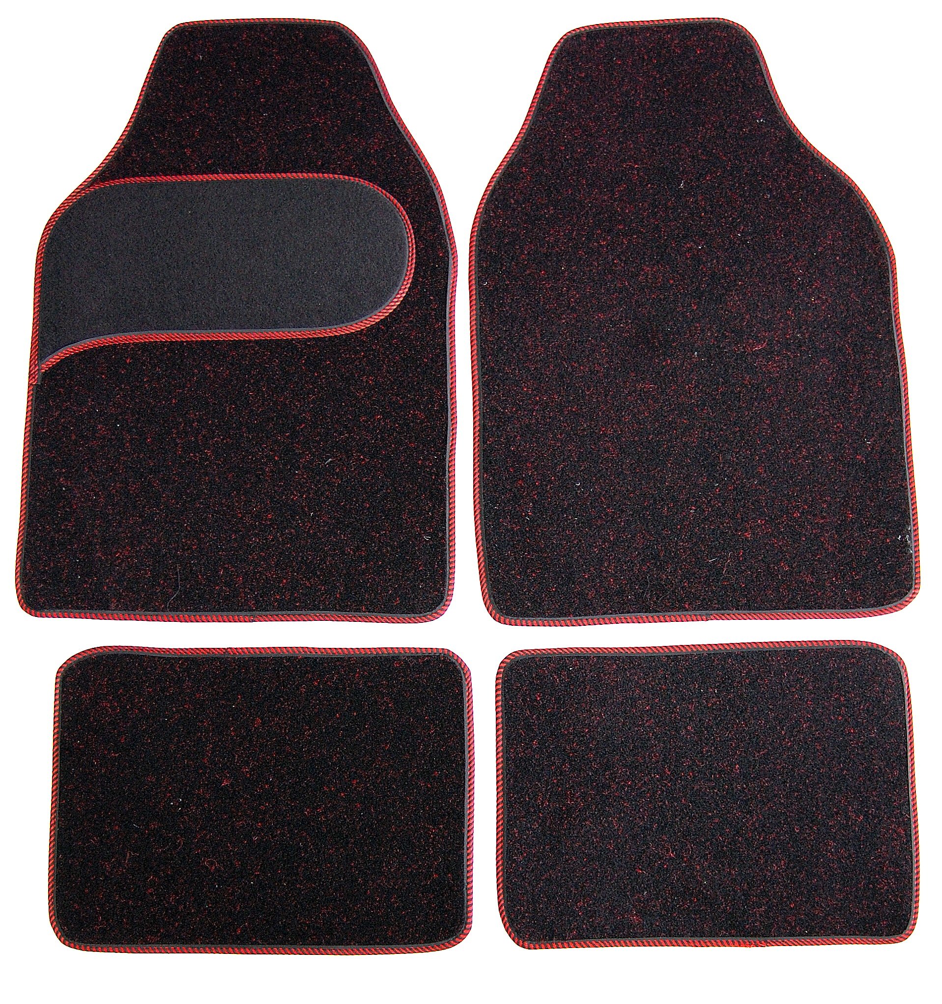 ERJOT Maßgefertigte Velours Fußmatten kompatibel mit Peugeot 205 Komplett Set ROT von ERJOT