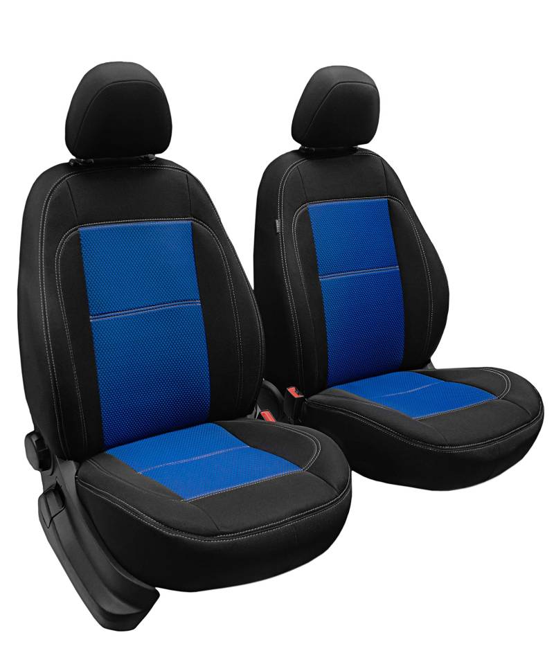 ERJOT Vordersitzbezüge Blau maßgefertigte kompatibel mit Skoda Fabia I modellspezifische Sitzbezüge Autositzbezüge Velour von ERJOT