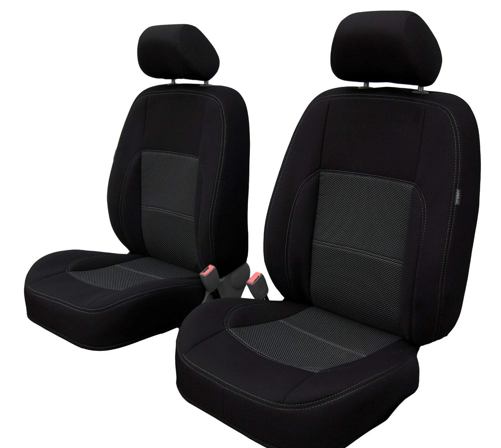 ERJOT Vordersitzbezüge Erjot2010 kompatibel mit Nissan Navara IV Sitzbezüge Schonbezüge Autositzbezüge Schwarz Massgefertigte von ERJOT