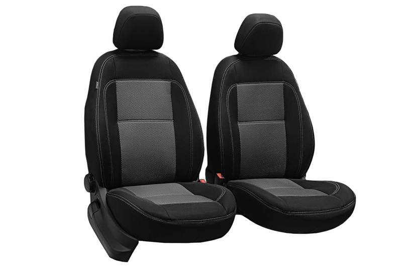 ERJOT Vordersitzbezüge Grau maßgefertigte kompatibel mit Ford Fusion modellspezifische Sitzbezüge Autositzbezüge Velour von ERJOT