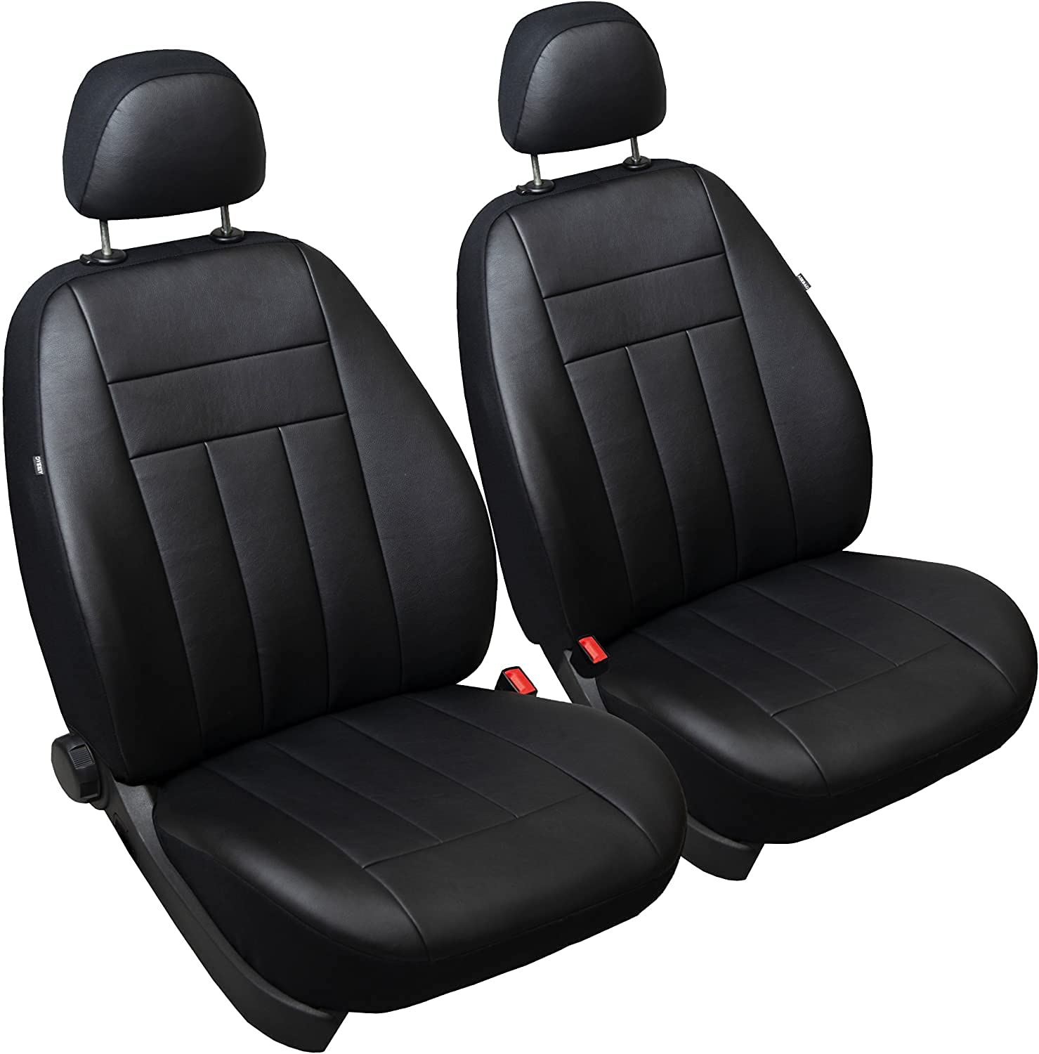 ERJOT Vordersitzbezüge Maßgefertigte kompatibel mit VW Golf II Kunstleder Sitzbezüge Schonbezüge Autositzbezüge in Schwarz von ERJOT