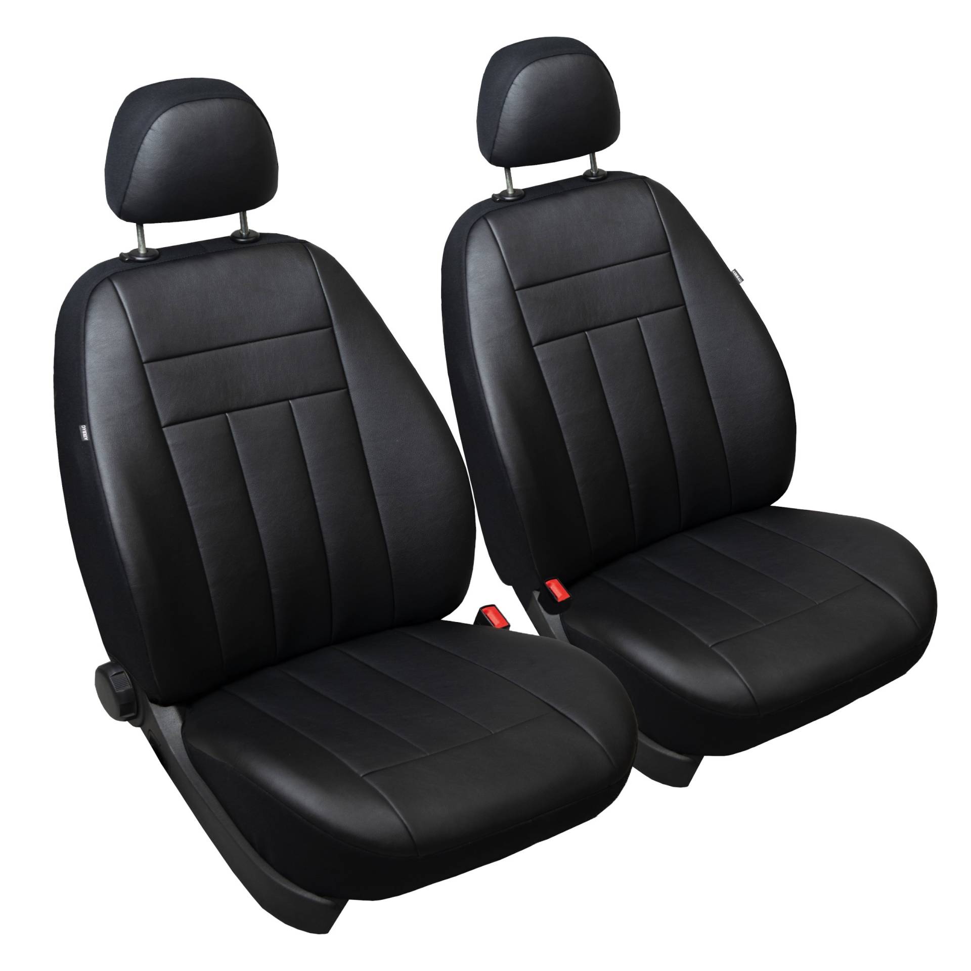 ERJOT Vordersitzbezüge kompatibel mit VW Caddy III Kunstleder Schwarz Autositzbezüge Maßgefertig Schonbezüge von ERJOT