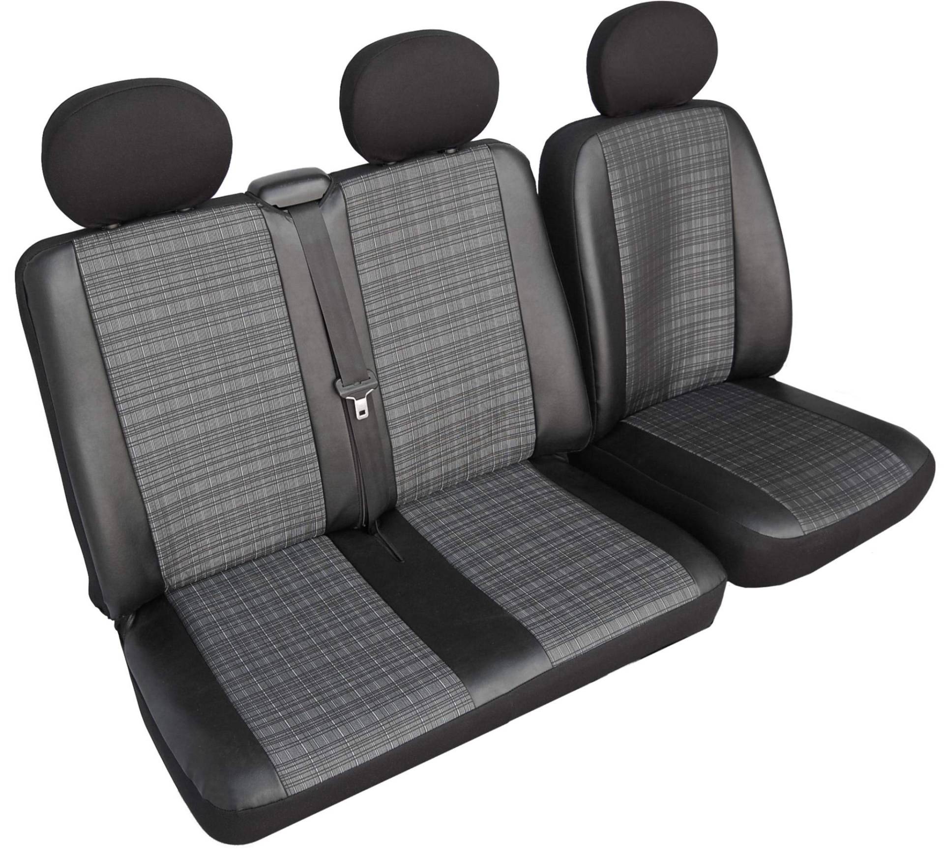 ERJOT Autositzbezüge Sitzbezüge maßgefertigte Bus in Kunstleder-Prime für Mercedes Sprinter III (Fahrersitz + 2er Beifahrersitzbank) Schonbezüge von ERJOT