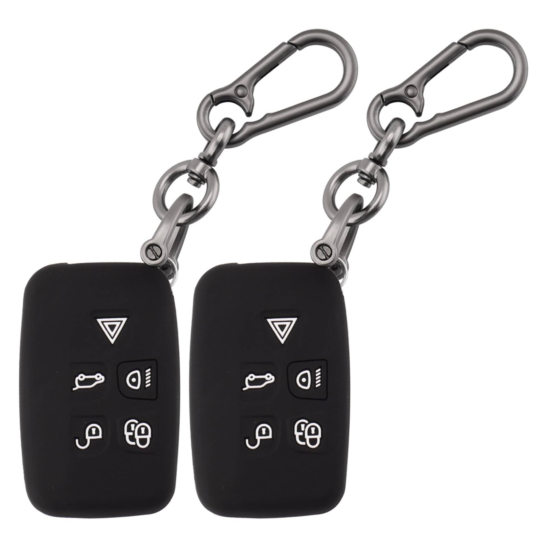 ERMWALR Auto-Schlüsselanhänger-Abdeckung, passend für Land Rover LR4 Range Rover Sport Evoque Jaguar XF XJ XJL F-pace, 5-Tasten-Schlüsselanhänger-Hülle mit Schlüsselanhänger, 2 Stück (Rov-BB) von ERMWALR