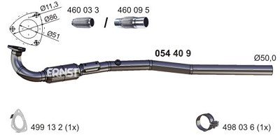 Ernst Abgasrohr [Hersteller-Nr. 054409] für Opel von ERNST