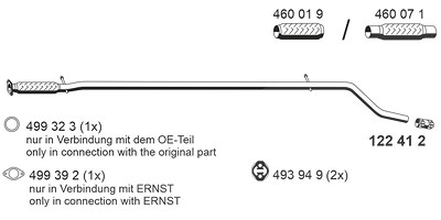 Ernst Abgasrohr [Hersteller-Nr. 550406] für Fiat von ERNST