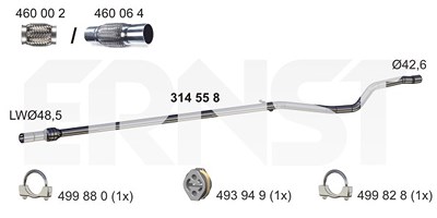Ernst Abgasrohr [Hersteller-Nr. 314558] für Fiat, Ford von ERNST