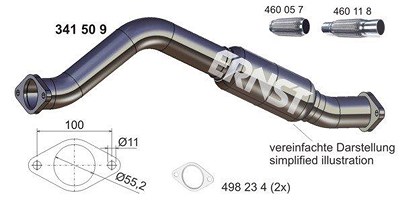 Ernst Abgasrohr [Hersteller-Nr. 341509] für Ford von ERNST