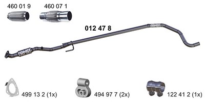 Ernst Abgasrohr [Hersteller-Nr. 012478] für Opel von ERNST