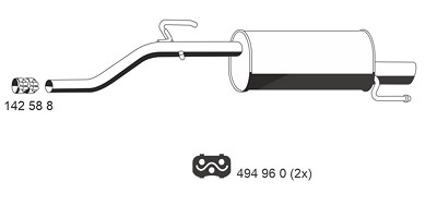 Ernst Endschalldämpfer [Hersteller-Nr. 013079] für Opel von ERNST