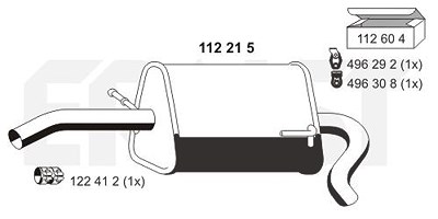 Ernst Endschalldämpfer [Hersteller-Nr. 112215] für Seat, VW von ERNST