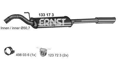 Ernst Endschalldämpfer [Hersteller-Nr. 133173] für VW von ERNST