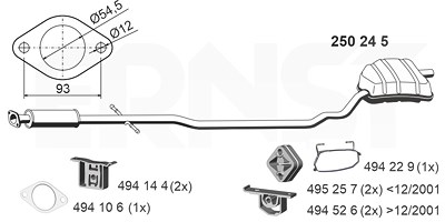 Ernst Endschalldämpfer [Hersteller-Nr. 250245] für Mini von ERNST