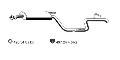 Ernst Endschalldämpfer [Hersteller-Nr. 385015] für Mercedes-Benz von ERNST