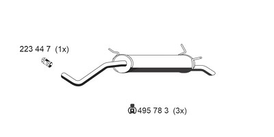 Ernst Endschalldämpfer [Hersteller-Nr. 530002] für Renault von ERNST