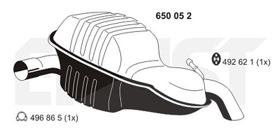 Ernst Endschalldämpfer [Hersteller-Nr. 650052] für Volvo von ERNST