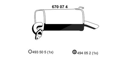 Ernst Endschalldämpfer [Hersteller-Nr. 670074] für Mazda von ERNST