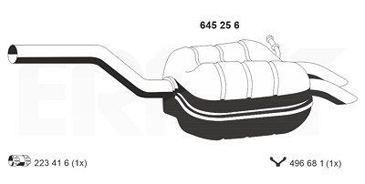 Ernst Endschalldämpfer [Hersteller-Nr. 645256] für Skoda von ERNST