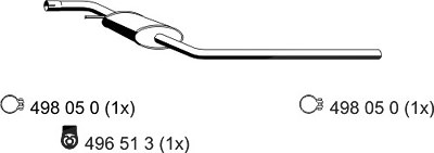 Ernst Mittelschalldämpfer [Hersteller-Nr. 176262] für VW von ERNST