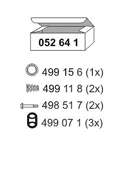 Ernst Montagesatz, Schalldämpfer [Hersteller-Nr. 052641] für Opel von ERNST