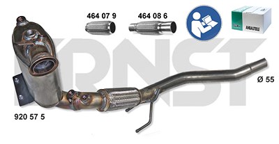 Ernst Ruß-/Partikelfilter, Abgasanlage [Hersteller-Nr. 920575] für Audi, Seat, Skoda, VW von ERNST