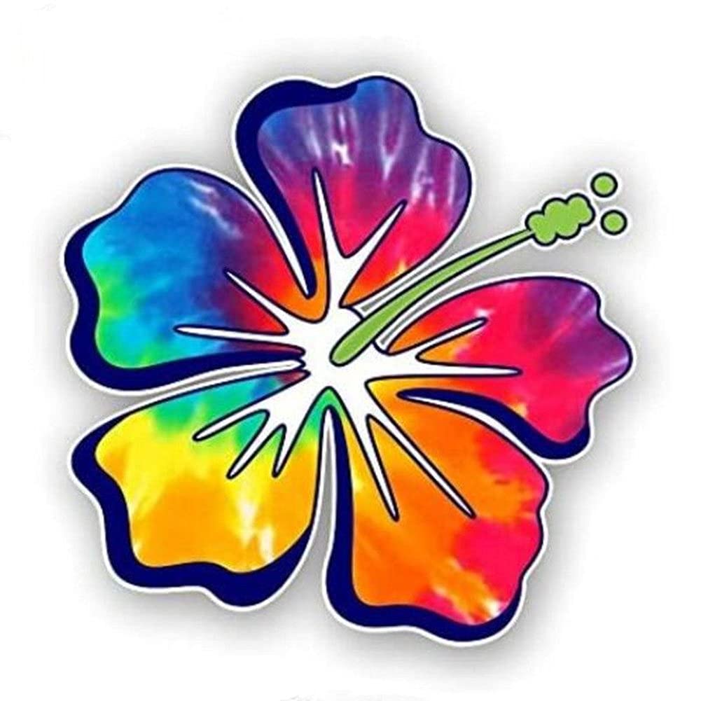 EROSPA® Auto-Aufkleber - Blume/Flower/Blüte - Rainbow Regenbogen - 14 x 14 cm - Car-Sticker - Gay Pride LGBT von EROSPA