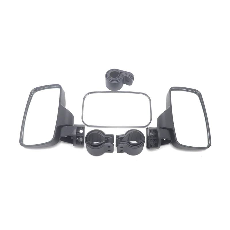 Motorrad Seitenspiegel Rückspiegel, stoßfestes Seitenspiegel-Zubehör mit 1,75" 2" Überrollkäfigen für Polaris RZR 800 900 1000 für Yam&aha von ERPAMFDD