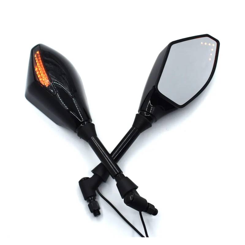 Motorrad Seitenspiegel Universelle 10-mm-Motorradrückspiegel Mit Integriertem Blinker von ERPAMFDD
