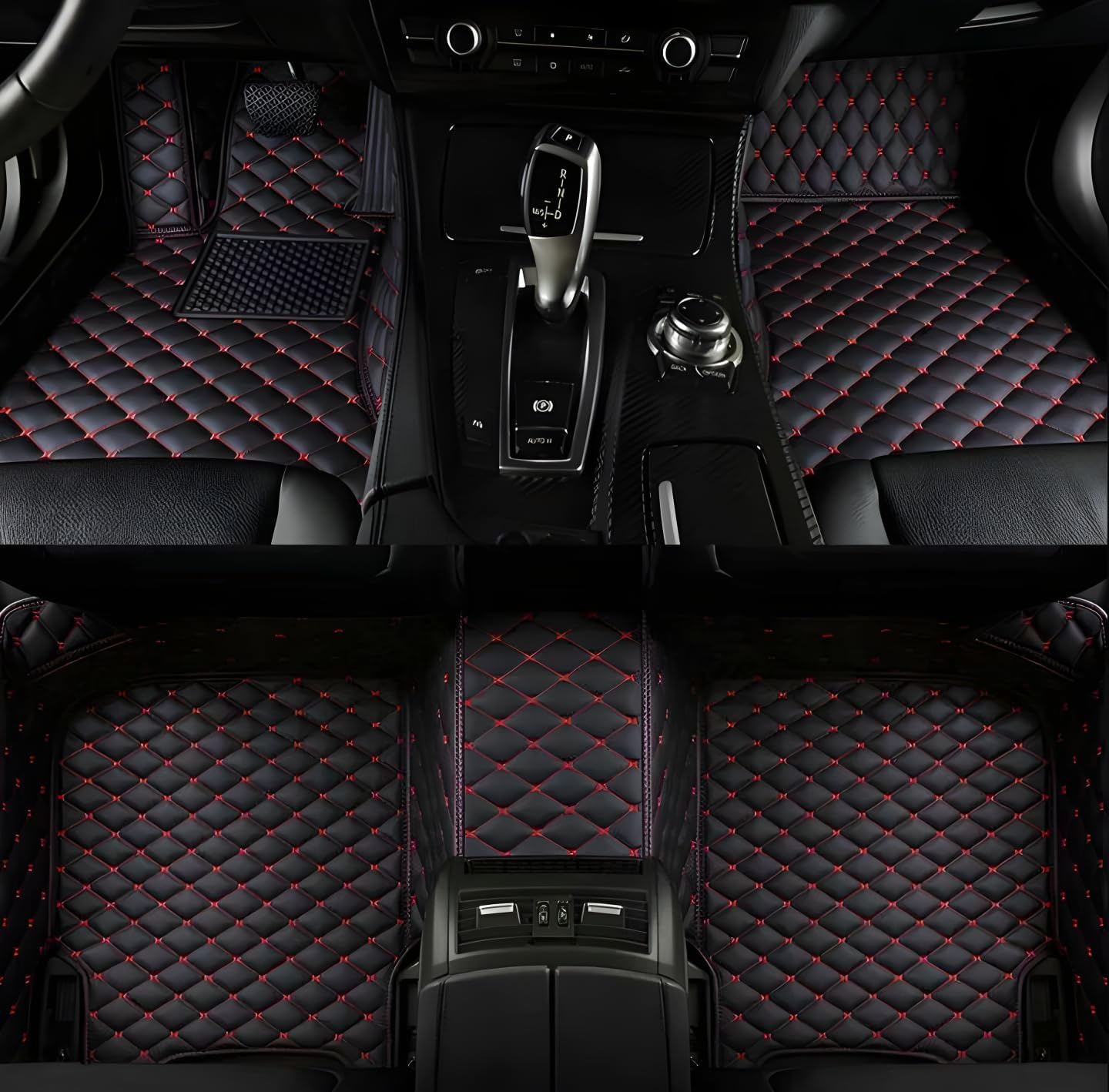 Auto-Fußmatten für Alfa Romeo Stelvio 2017-2021, rutschfeste Leder-Fußmatten, Auto-Innenausstattung., Black A Auto-Fußmatten für Alfa Romeo Stelvio 2017-2021, rutschfeste Leder-Fußmatten, Auto-Innenausstattung., Black A von ERQIAN