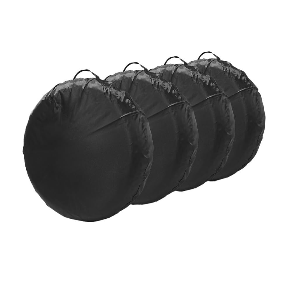 1/2/4 Stück Auto-Ersatzreifenabdeckung, Polyester, Auto-Reifenabdeckung, Schutz, Fahrzeugreifen, Radabdeckungen, Zubehör, staubdicht (4 Stück 33–40,6 cm) von ERQIAO