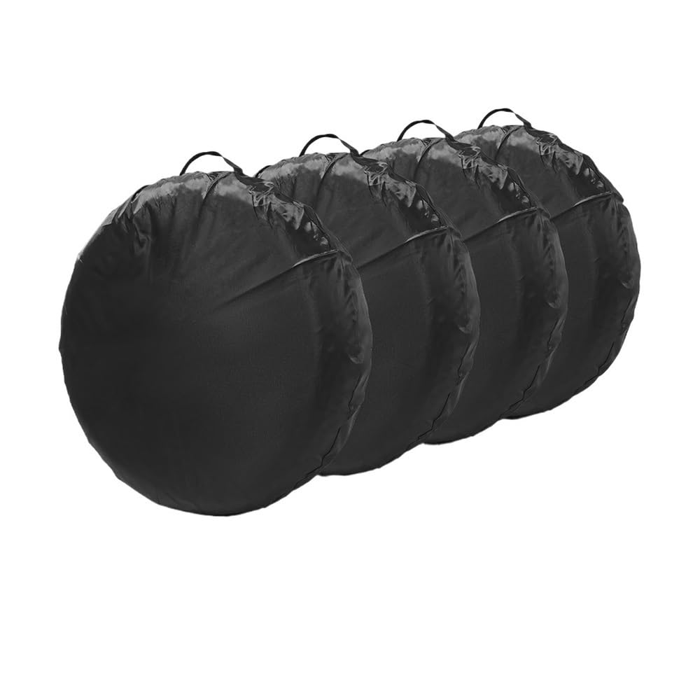 1/2/4 Stück Auto-Ersatzreifenabdeckung, Polyester, Auto-Reifenabdeckung, Schutz, Fahrzeugreifen, Radabdeckungen, Zubehör, staubdicht (4 Stück 40,6–50,8 cm) von ERQIAO