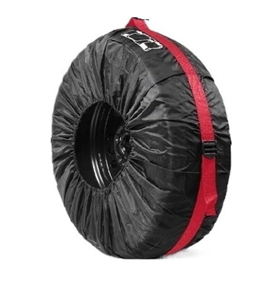 1 x 80 cm Auto-Ersatzreifenabdeckung, Polyester, Taff-Reifen, staubdicht, Schnee, tragbar, anpassbar, Sonnenschutz, Reifenschutz, Aufbewahrungstaschen (rot) von ERQIAO